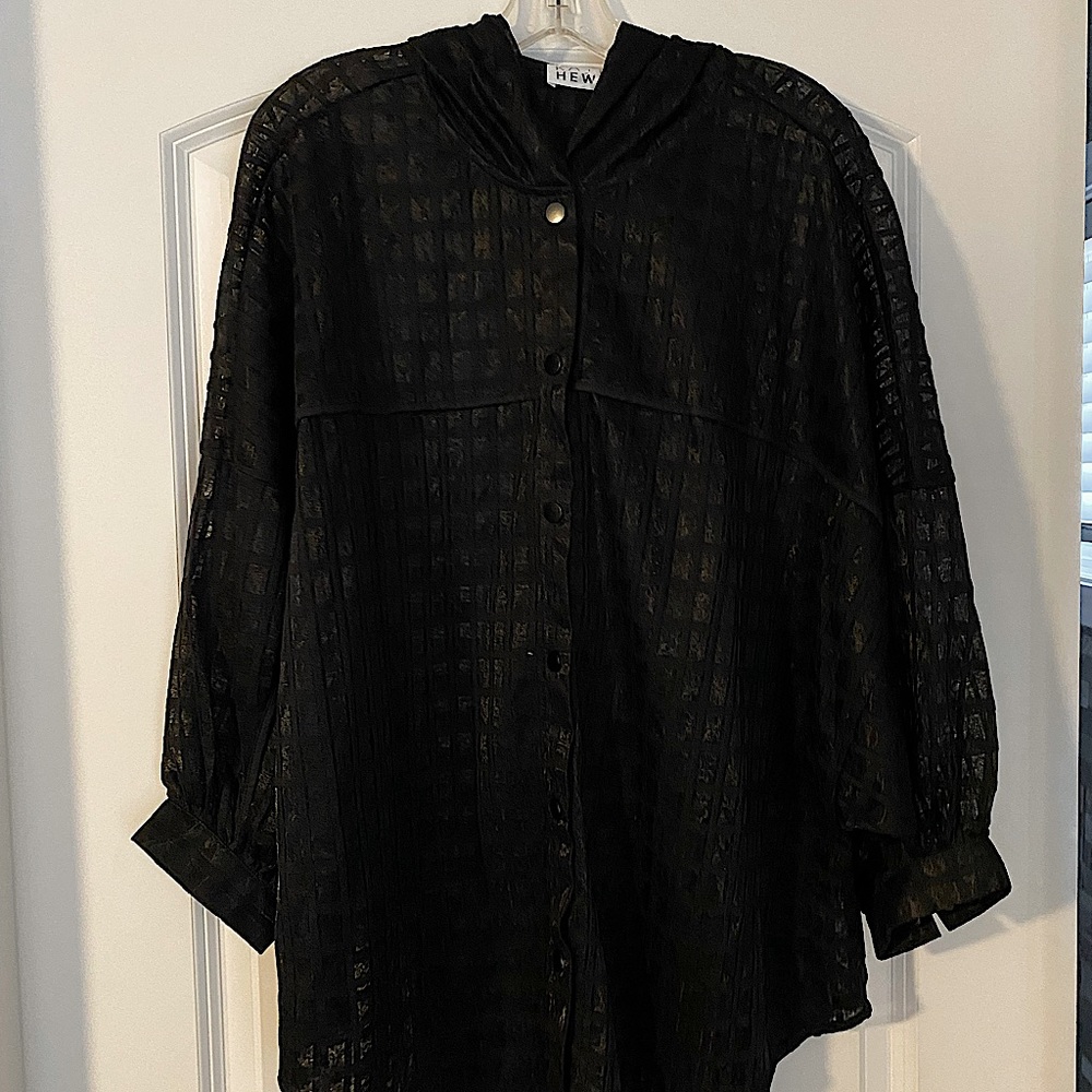 Kate Hewko Sheer Pattern Button Up - Curve Collec… - image 2